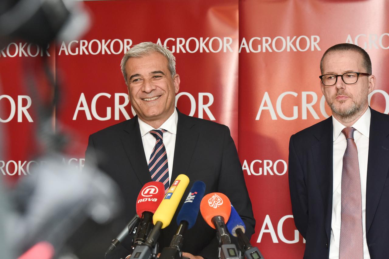 Zagreb: Ante Ramljak i Alastair Beveridge dali izjave za medije o Agrokoru